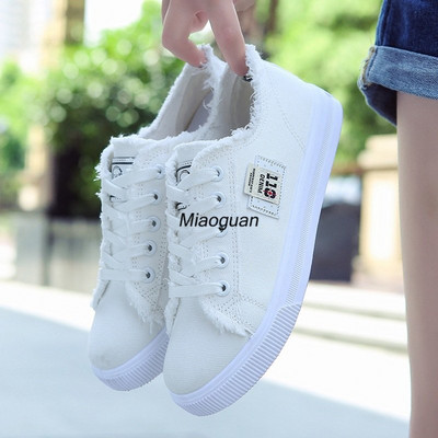 Pantofi de pânză pentru femei 2023, pantofi albi, respirabili, tenis pentru femei, antiderapante, ocazional, pantofi plate pentru femei, pantofi de vară, pantofi Muje