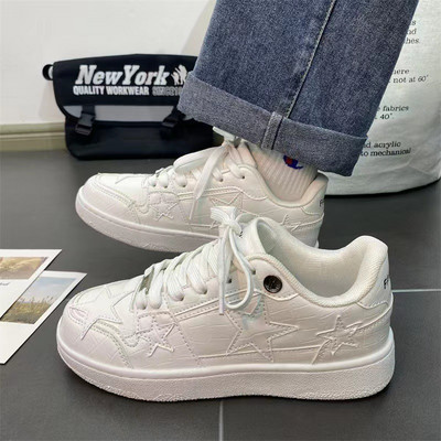 Pantofi casual retro versatili pentru cuplu Pantofi sport cu șireturi respirabili pentru femei Pantofi de alergare pentru bărbați noi pantofi albi