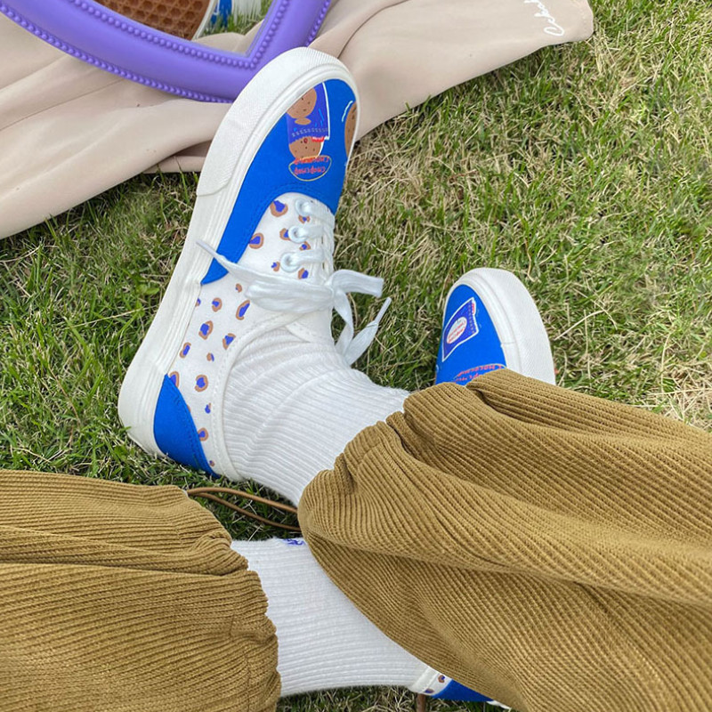 Pantofi de pânză pentru femei, primăvară, vară 2022, imprimeu graffiti, cu șireturi, pantofi vulcanizați, ocazionali, femei, pantofi dulci de designer