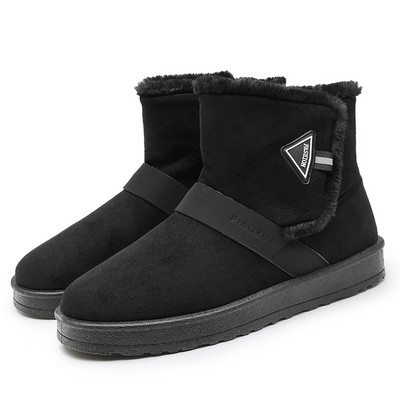 Ανδρικές μπότες 2022 Χειμερινές μπότες χιονιού βελούδινες ζεστές μπότες αστραγάλου εξωτερικού χώρου Άνετα κοντές μπότες Υψηλής ποιότητας βαμβακερά παπούτσια