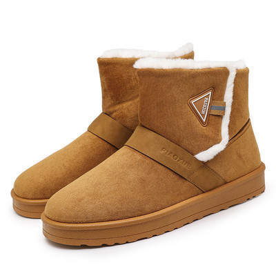 Ανδρικές μπότες 2022 Χειμερινές μπότες χιονιού βελούδινες ζεστές μπότες αστραγάλου εξωτερικού χώρου Άνετα κοντές μπότες Υψηλής ποιότητας βαμβακερά παπούτσια