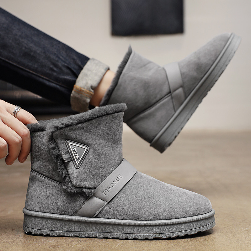 Ανδρικές μπότες 2022 Χειμερινές μπότες χιονιού βελούδινες ζεστές μπότες αστραγάλου εξωτερικού χώρου Άνετα κοντές μπότες Υψηλής ποιότητας βαμβακερά παπούτσια