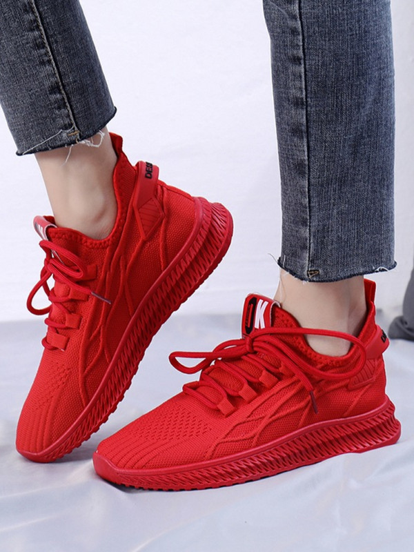 Μόδα 2022 Γυναικεία πάνινα παπούτσια Άνοιξη Γυναικεία παπούτσια Κορεατικά δικτυωτά κίτρινα γυναικεία παπούτσια Γυναικεία κορδόνια Κόκκινα μαύρα καθημερινά παπούτσια που αναπνέουν