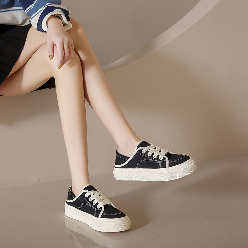 2023 Νέα μόδα σατέν παπούτσια Γυναικεία παπούτσια commuter Επίπεδη πλατφόρμα Παπούτσια μόδας casual Άνετα με μαλακό πάτο λευκά γυναικεία παπούτσια