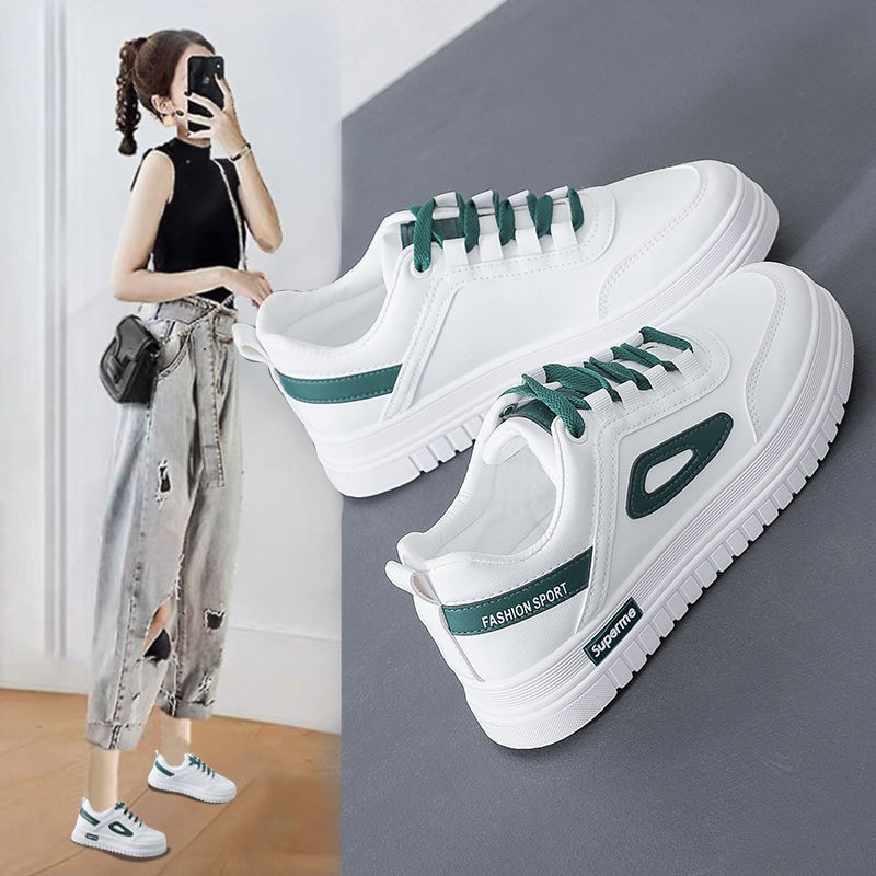 Λευκά γυναικεία παπούτσια 2023 Νέα δημοφιλή παπούτσια για την άνοιξη Ευέλικτη πλατφόρμα Comfort Λευκά παπούτσια Αθλητική σανίδα Παπούτσια μόδας Γυναικεία παπούτσια