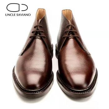 Uncle Saviano Ботуши Дерби Обувки Мъжка рокля Официална сватба Кумски обувки Оригинални бизнес дизайнерски мъжки обувки от кожа