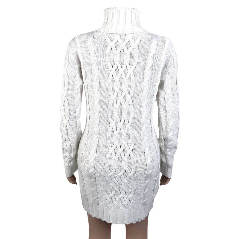 Mini pletena džemper haljina za žene 2023 Jesen Zima Slim Fit Elegantna suknja dugih rukava Seksi klupske haljine Ženska odjeća Vestido