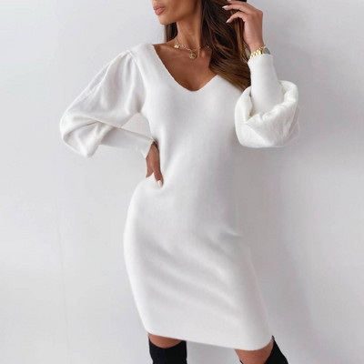 Κομψό μίνι φόρεμα για γυναίκες 2023 βραδινό πάρτι Vestidos Επίσημο φόρεμα όκας Γυναικεία ρούχα Slim Fit Μαύρο λευκό σέξι κλαμπ φόρεμα