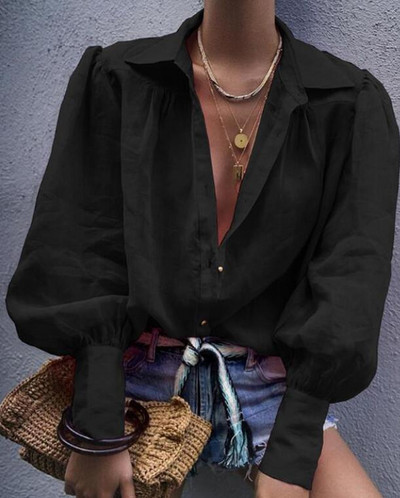 Φανάρι υψηλής ποιότητας μακρυμάνικα γυναικεία μπλουζάκια και μπλούζες Φθινοπωρινά σέξι κομψά γυναικεία μπλουζάκια με εγκοπές