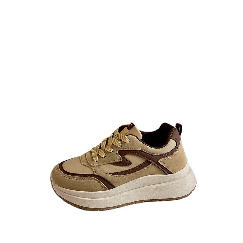 Moteriški laisvalaikio sportiniai batai Moteriški, kvėpuojanti platforma, vulkanizuoti batai, moteriški madingi tenisai moteriški suvarstomi juodi zapatilija