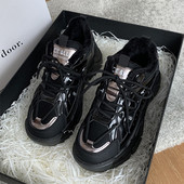 2022, iarna, negri, adidași din PU, pentru femei, cu talpă groasă, pantofi sport casual pentru mers, pantofi pentru femei, pantofi vulcanizați pentru femei