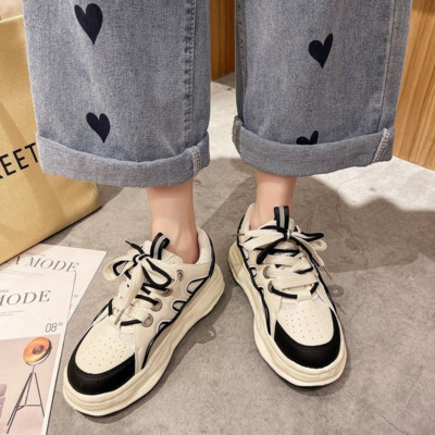 Ženske tenisice Modne mrežaste debele tenisice Cipele za slobodno vrijeme Cipele s duplim vezicama na rasklapanje Udobne bijele cipele s platformom 2022 Novo