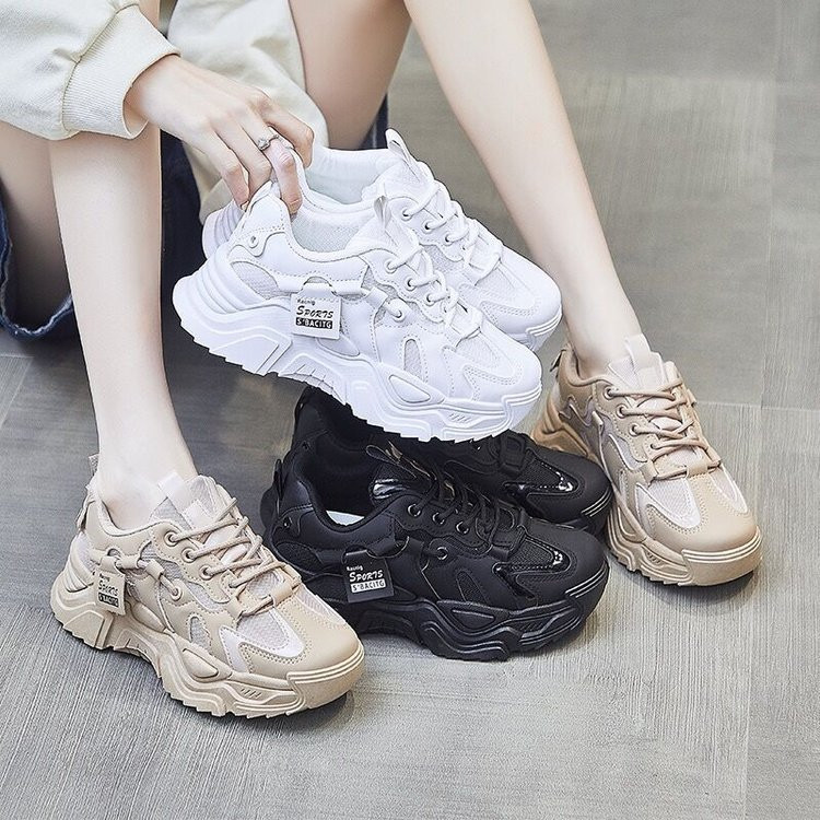 Dad Chunky Sneakers Ležerne vulkanizirane cipele Ženske zimske tenisice s visokom platformom Femme Bijele košaraste tenisice na vezanje Ženske 2024.