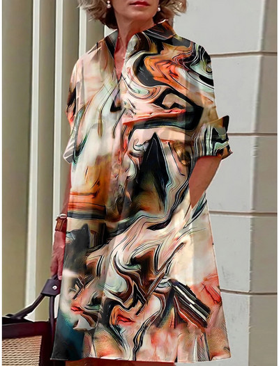 S-5Xl Ljetna košulja haljina Bijelo plave večernje vintage haljine za zabave Ekstra duge ženske široke haljine Samo haljine s uzorkom seladona