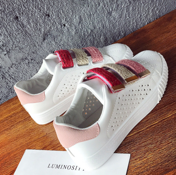 XEK āķa cilpa sieviešu apavi elpojoši balti apavi jauktu krāsu audumi modes apavi šūšana gumijas kedas sievietēm ZLL42