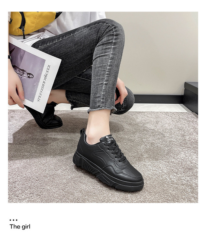 Primăvară Toamnă Pantofi Sport noi pentru Femei Culoare Solidă Creștere Pantofi de Bord Femei Dimensiune Mare Platformă Zapatillas De Mujer