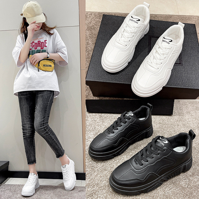 Primăvară Toamnă Pantofi Sport noi pentru Femei Culoare Solidă Creștere Pantofi de Bord Femei Dimensiune Mare Platformă Zapatillas De Mujer