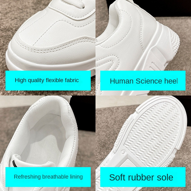 Primăvară Toamnă Pantofi Sport noi pentru Femei Culoare Solidă Creștere Pantofi de Bord Femei Dimensiune Mare Platformă Zapatillas De Mujer