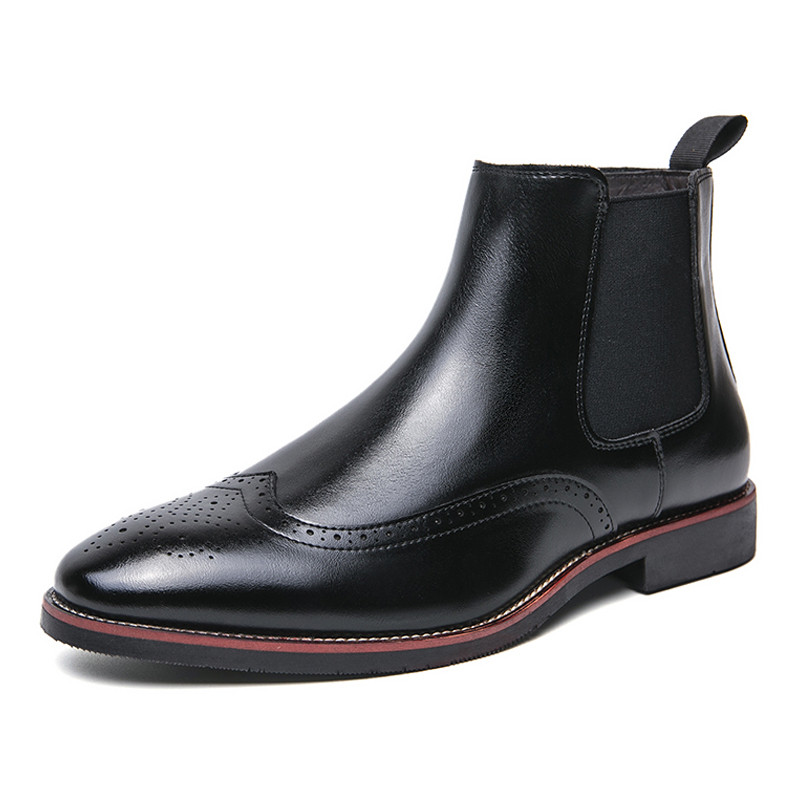 Ανδρικές μπότες Chelsea σε βρετανικό στιλ Ανδρικές μπότες Ankel Μόδα ρετρό μπρουζ επαγγελματικές μπότες φορέματος Antumn Bota Masculina Plus μέγεθος 38-46
