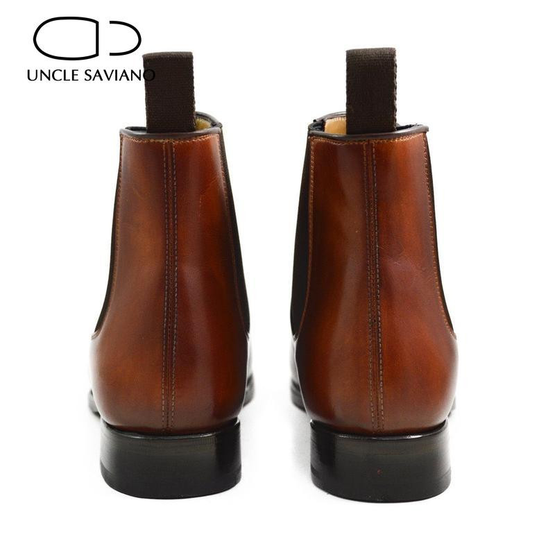 Uncle Saviano Chelsea Zimske smeđe muške čizme Cipele Radne čizme Modne dizajnerske cipele Muške Dodaj baršunaste natikače od kravljeg antilopa