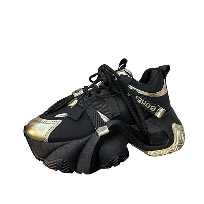 Ženske tenisice s platformom 2023. Nove debele ležerne udobne cipele Sportske ženske cipele na vezanje za van, ženske vulkanizirane cipele