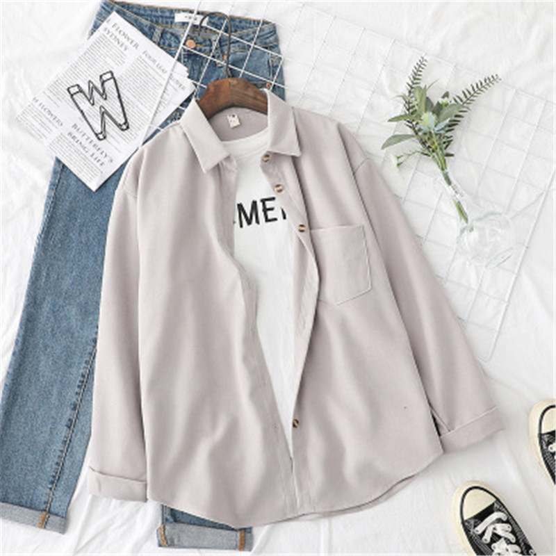 Masīvie krekli Sieviešu velveta blūzes un topi brīvas, garām piedurknēm, ikdienas sieviešu apģērbi, apģērbi, balti zili rozā pelēki rudens jaunumi