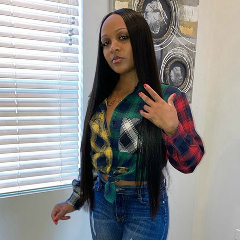 HAOYUAN Seksi karirane majice velikih veličina za žene Modna prevelika odjeća Elegantna bluza dugih rukava Topovi i bluze na kopčanje