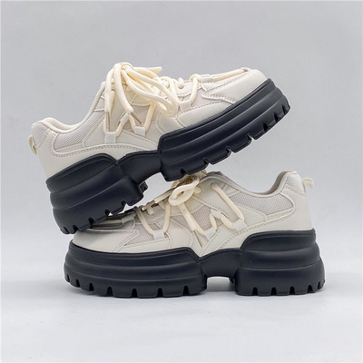 Dámske topánky vo výpredaji 2023 Vysokokvalitné dámske vulkanizované topánky Letné jesenné outdoorové turistické topánky Dámske špongiové podpätky na pevnom podpätku