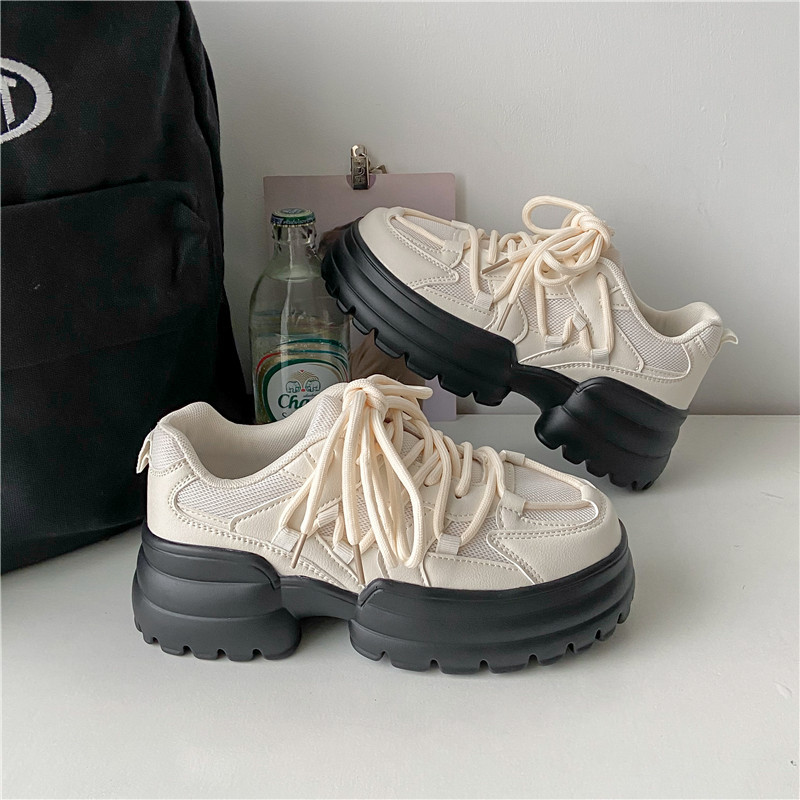 Dámske topánky vo výpredaji 2023 Vysokokvalitné dámske vulkanizované topánky Letné jesenné outdoorové turistické topánky Dámske špongiové podpätky na pevnom podpätku