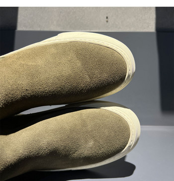 Модни велурени кожени мъжки ежедневни високи обувки Ботуши Chelsea Работни ботуши за млад мъж Zapatillas Hombre