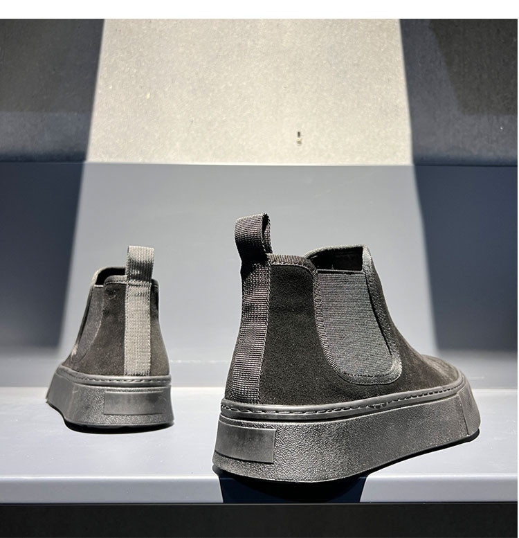 Modes zamšādas Ādas Vīriešu Ikdienas Augstas Topi Kurpes Chelsea Boots Jauneklis Darba Zābaki Zapatillas Hombre