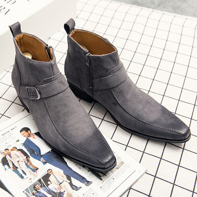 Cizme Chelsea la modă nouă Cizme maro din piele pentru bărbați Pantofi de agrement din piele intoarsa Rochie de seara Cizme casual pentru barbati Botine retro de lux