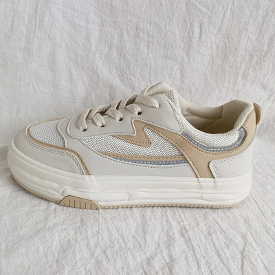 Pantofi de damă, cu plasă respirabilă, pantofi pentru femei, pantofi vulcanizați, cu platformă, pantofi de vară, pantofi cu șireturi de marcă feminină, pantofi de tendință