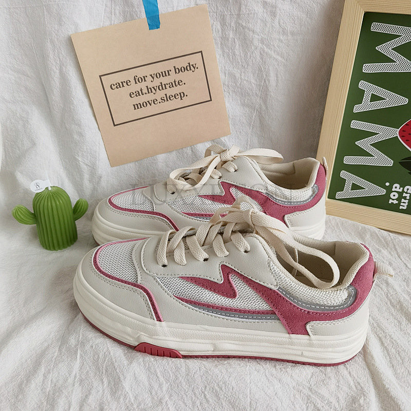 Pantofi de damă, cu plasă respirabilă, pantofi pentru femei, pantofi vulcanizați, cu platformă, pantofi de vară, pantofi cu șireturi de marcă feminină, pantofi de tendință