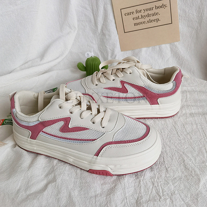 Pantofi de damă, cu plasă respirabilă, pantofi pentru femei, pantofi vulcanizați, cu platformă, pantofi de vară, pantofi cu șireturi de marcă feminină, pantofi de tendință