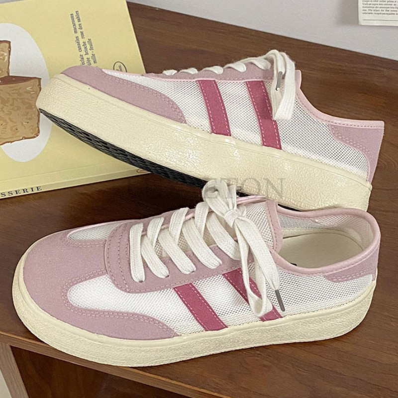 Plokštūs batai Moteriški tinkliniai kratiniai Laisvalaikiai batai Suvarstomi apvalūs pirštai Lauke Laisvalaikis sportbačiai Moteriški Zapatillas Mujer