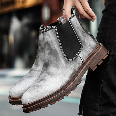 Επωνυμία Chelsea Ankle Boots Casual Outdoor Oxford Ανδρικά παπούτσια Σχεδιαστή  Ανδρικό φόρεμα με μύτη για φτερά Κοντές μπότες