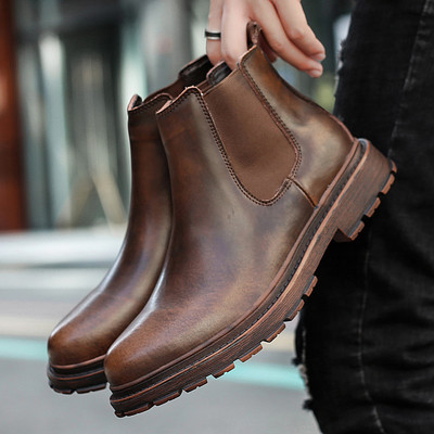 Επωνυμία Chelsea Ankle Boots Casual Outdoor Oxford Ανδρικά παπούτσια Σχεδιαστή  Ανδρικό φόρεμα με μύτη για φτερά Κοντές μπότες