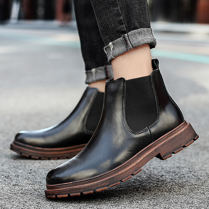 Επωνυμία Chelsea Ankle Boots Casual Outdoor Oxford Ανδρικά παπούτσια Σχεδιαστή  Ανδρικό φόρεμα με μύτη για φτερά Κοντές μπότες