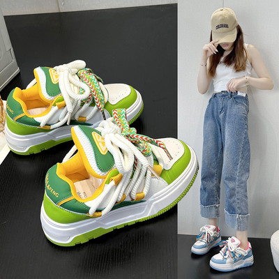 Jaunas sieviešu vulkanizētas kurpes Ikdienas kedas Sieviešu šņorējamas plakanas kurpes Sporta Sieviešu Pavasara Rudens Sporta Kurpes Platformas Kurpes