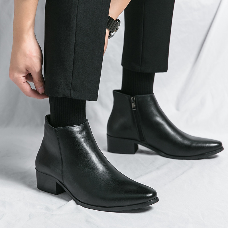 Μόδα Ανδρικές μπότες βρετανικού στυλ Μποτάκια εξωτερικού χώρου για τον αστράγαλο σχεδιαστών ανδρικά casual ιταλικά επίσημα παπούτσια