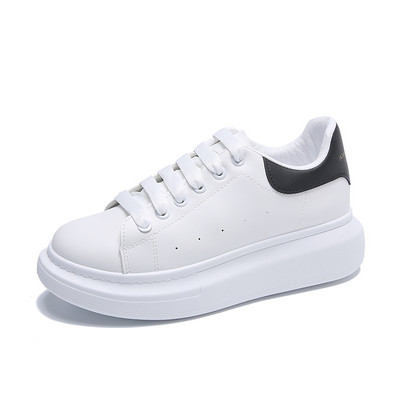 2024 Pantofi albi pentru femei Pantofi pantofi Toamna Nou Pantofi Causal Femei Piele Neagra Pantofi Vulcanizați Pantofi pentru Femei