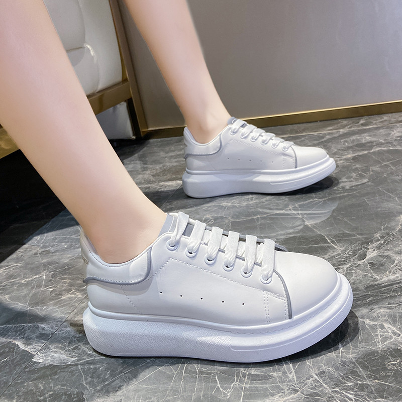 2024 Pantofi albi pentru femei Pantofi pantofi Toamna Nou Pantofi Causal Femei Piele Neagra Pantofi Vulcanizați Pantofi pentru Femei