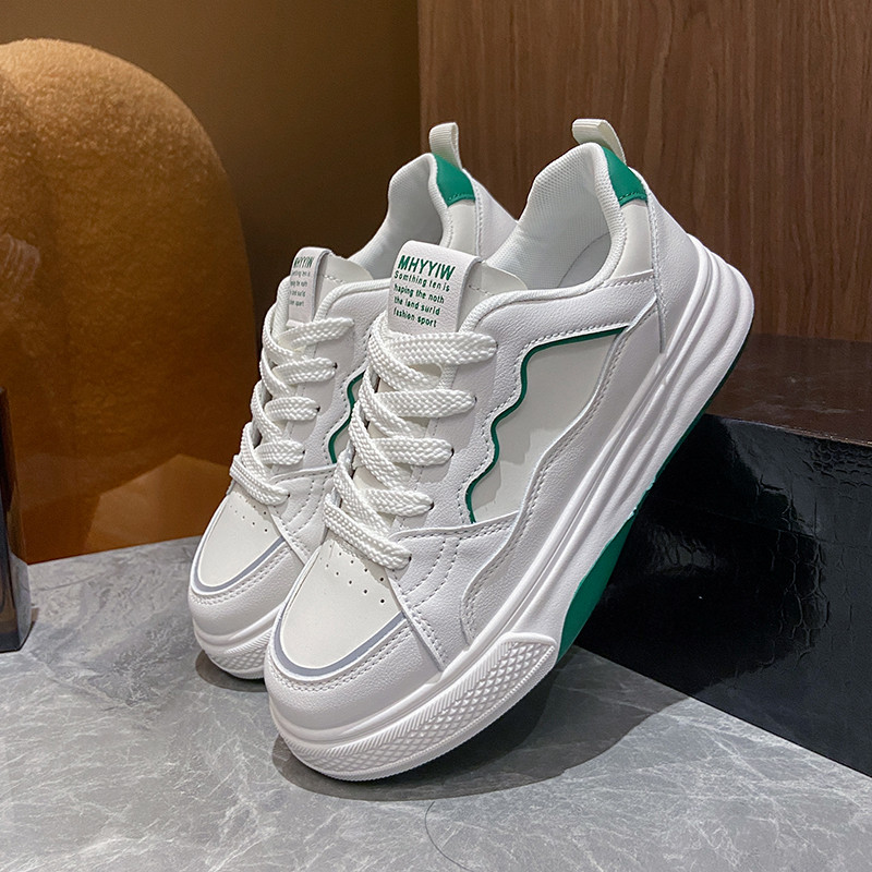 2023, nove modne cipele s debelim potplatom, križne cipele na vezanje, neklizajuće, ženske cipele za slobodno vrijeme, jesenske ženske cipele, bijele ženske cipele