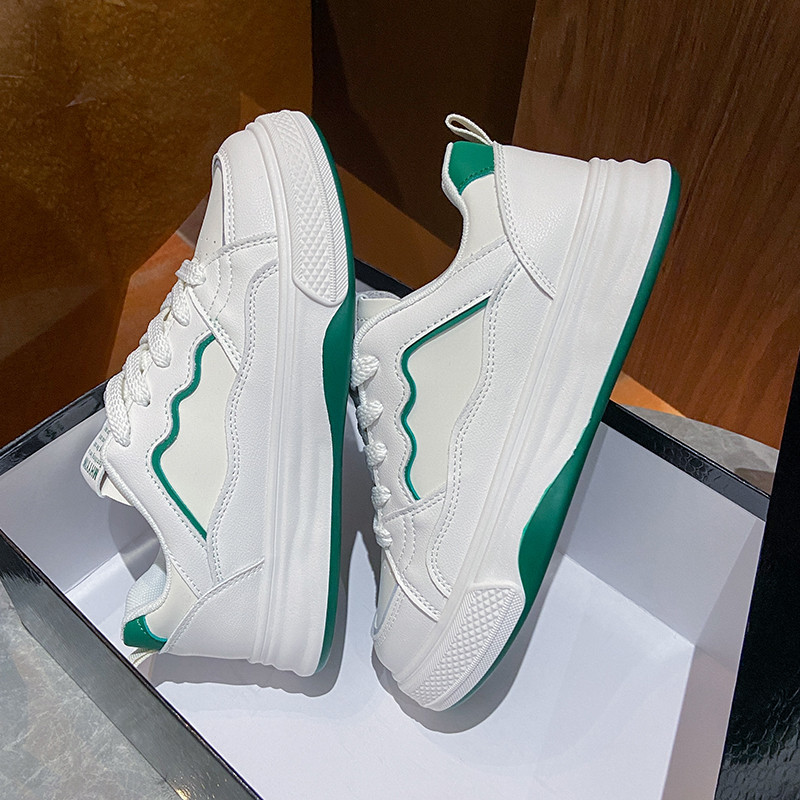 2023, nove modne cipele s debelim potplatom, križne cipele na vezanje, neklizajuće, ženske cipele za slobodno vrijeme, jesenske ženske cipele, bijele ženske cipele