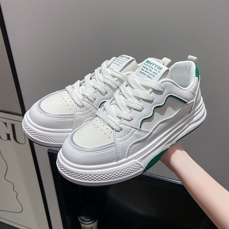 2023, nove modne cipele s debelim potplatom, križne cipele na vezanje, neklizajuće, ženske cipele za slobodno vrijeme, jesenske ženske cipele, bijele ženske cipele