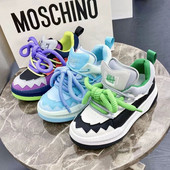 Rudens sporta apavi sievietēm korejiešu stila apdrukāti skriešanas futbola apavi Pretslīdoši pavasara rudens sieviešu ikdienas apavi