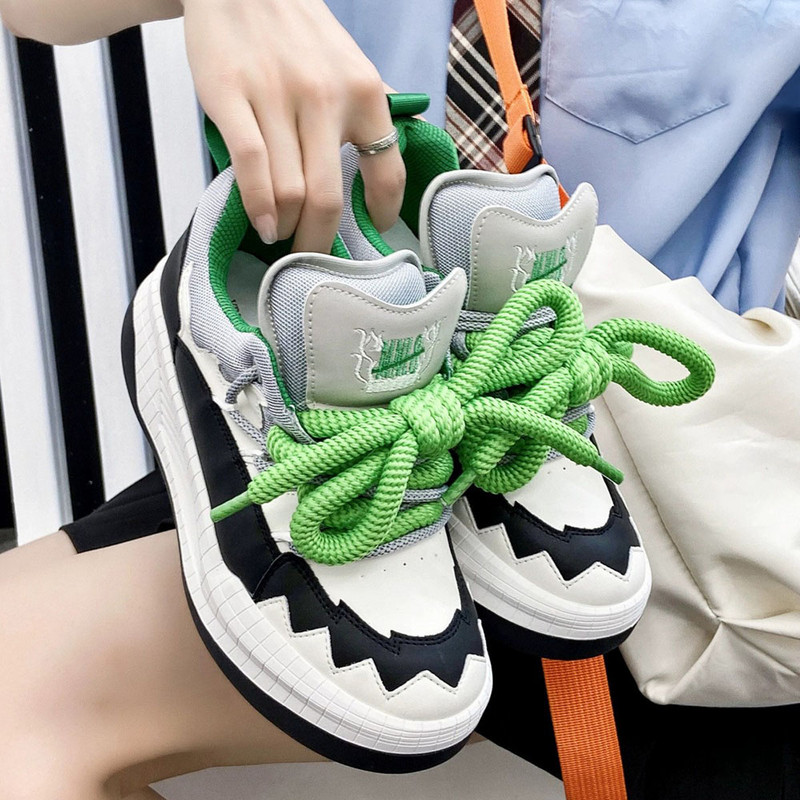 Rudens sporta apavi sievietēm korejiešu stila apdrukāti skriešanas futbola apavi Pretslīdoši pavasara rudens sieviešu ikdienas apavi