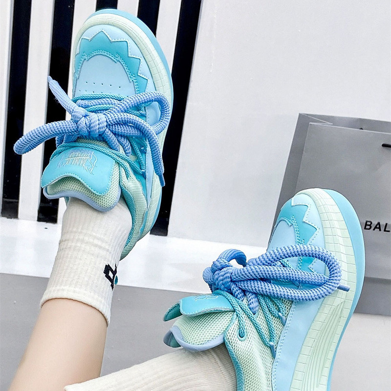 Rudens sporta apavi sievietēm korejiešu stila apdrukāti skriešanas futbola apavi Pretslīdoši pavasara rudens sieviešu ikdienas apavi