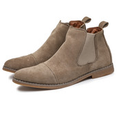 Chelsea čizme od brušene kože Muške haljine Gležnjače Viteške čizme Muške kravlje polucipele Natikače Jednostavne poslovne cipele Svečane kožne Botas De Hombre